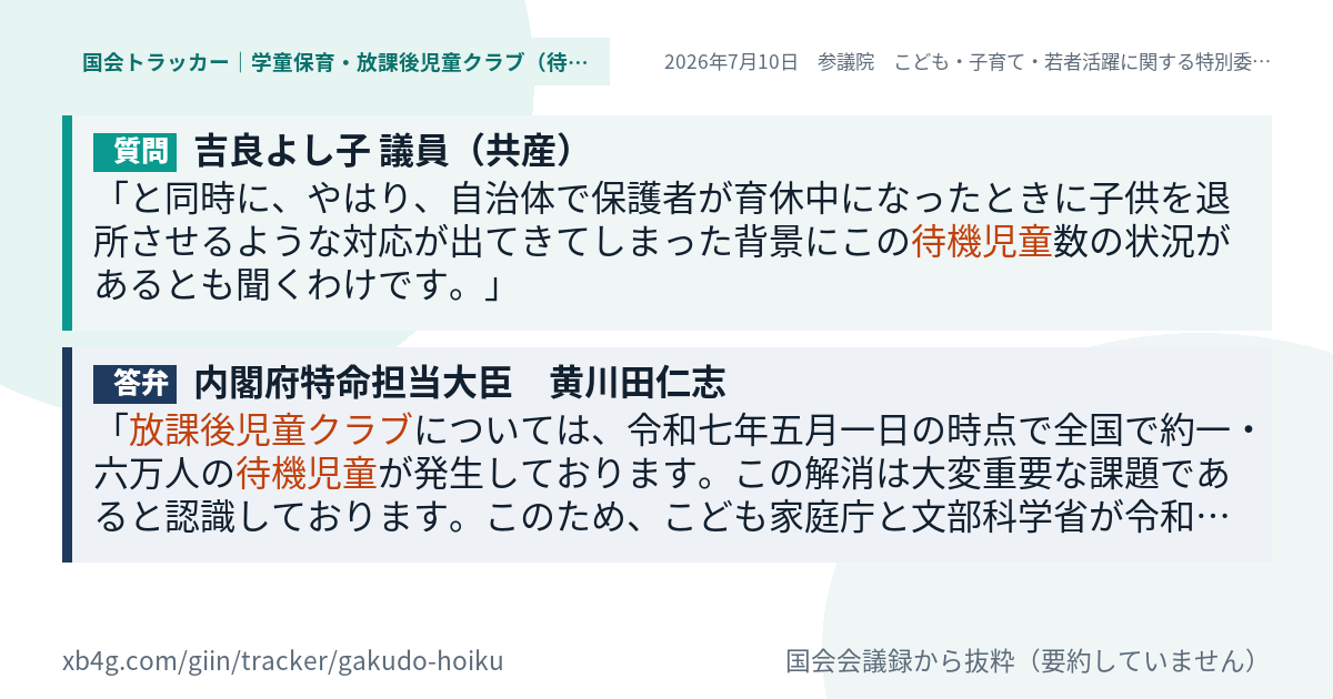 修正後の質疑カード。答弁者の欄が「内閣府特命担当大臣　黄川田仁志」と収まっている
